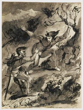 Faust and Mephistopheles on the Blocksberg