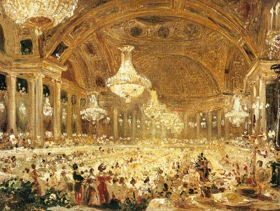 Dinner at the Tuileries od Eugene Emmanuel Viollet-le-Duc