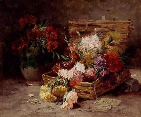 Flower basket from Nizza. od Eugene Henri Cauchois