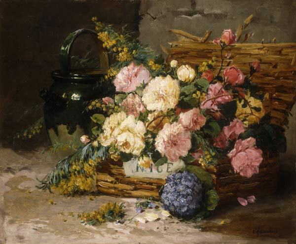 Blumenstillleben (Frühling). od Eugene Henri Cauchois