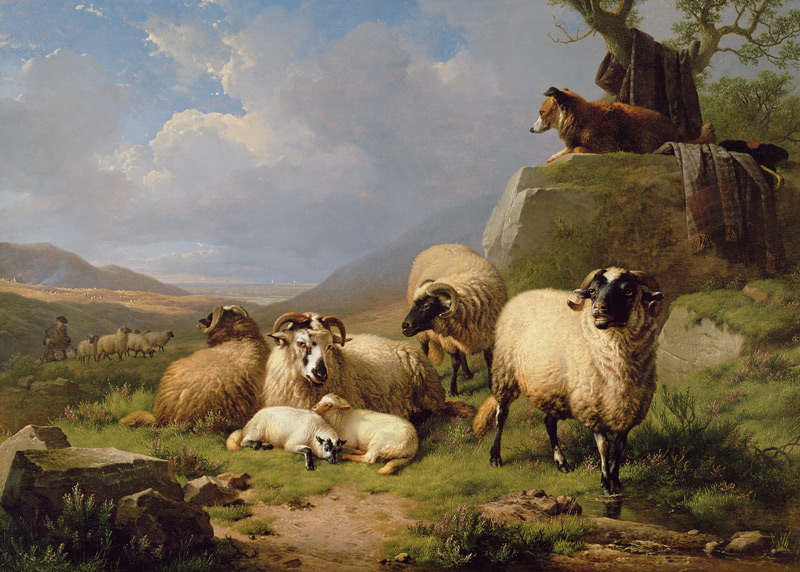 Sheep in a Landscape od Eugène Joseph Verboeckhoven
