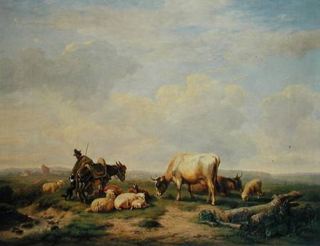 Herdsman and Herd od Eugène Joseph Verboeckhoven