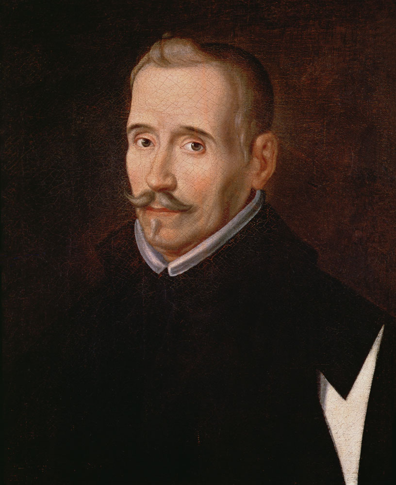 Portrait of Lope Felix de Vega Carpio (1562-1635)  (detail of 102965) od Eugenio Caxes
