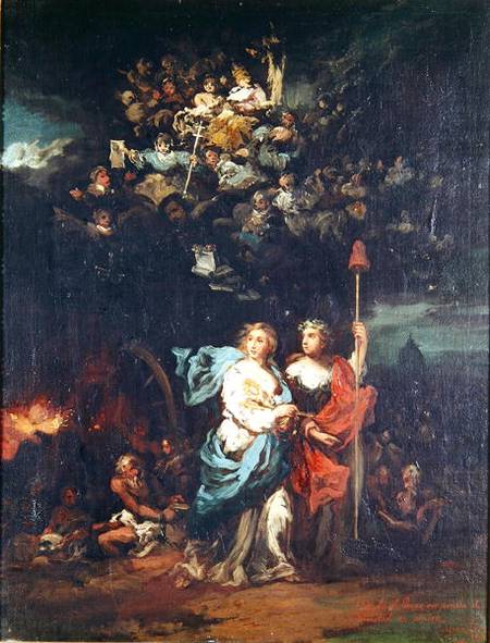 The Church Guided by Liberty od Eugenio Lucas Velazquez