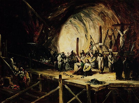 Inquisition Scene od Eugenio Lucas y Padilla