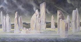The Callanish Legend, Isle of Lewis, 1991 (w/c and pastel) 