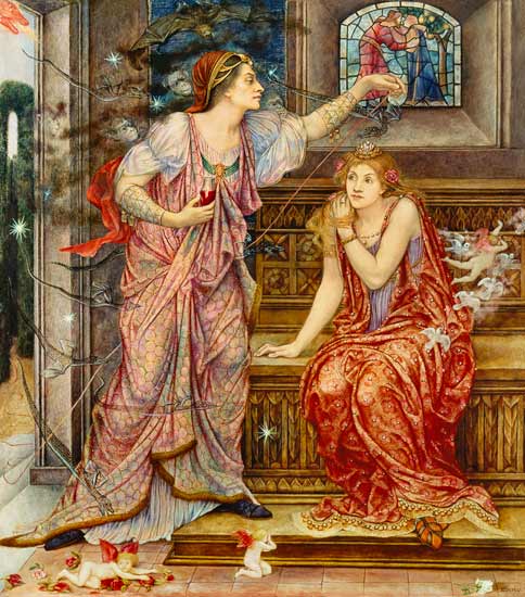 Queen Eleanor and pink mouth od Evelyn de Morgan