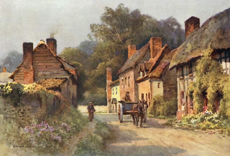 Old Cottages, Fownhope od E.W. Haslehust
