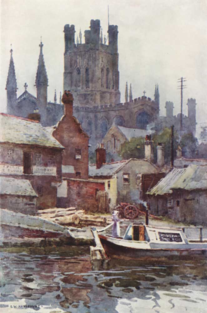 Chester Cathedral from the Canal od E.W. Haslehust