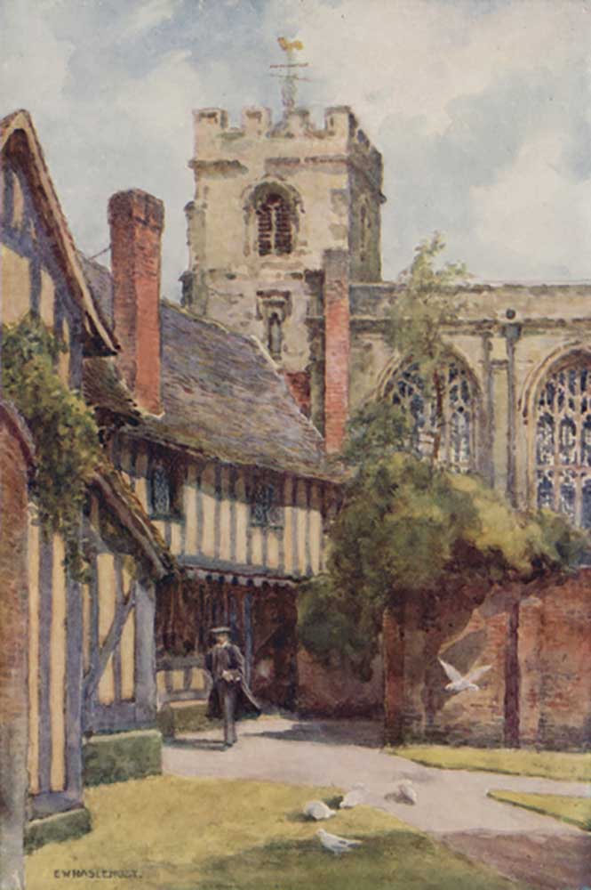 The Grammar School and Guild Chapel, Stratford-on-Avon od E.W. Haslehust