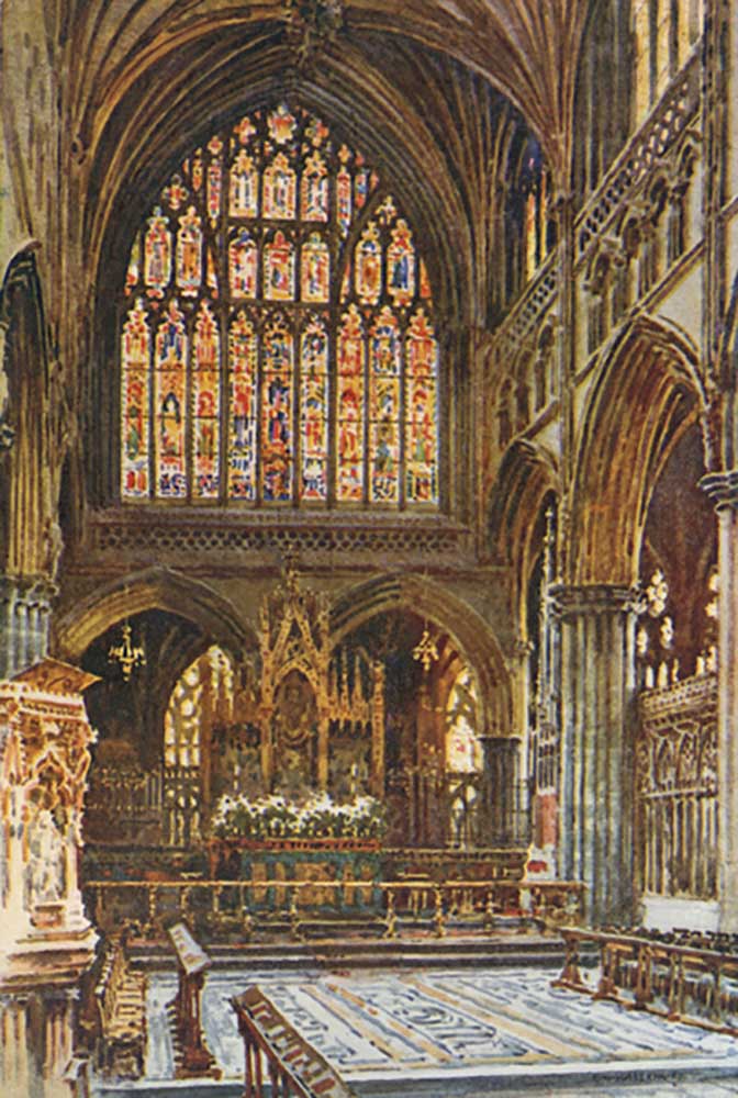 The Sanctuary, Exeter Cathedral od E.W. Haslehust