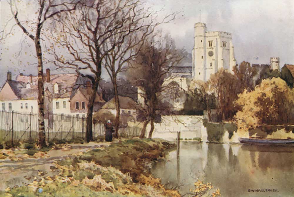 Maidstone, All Saints Church and the Palace od E.W. Haslehust