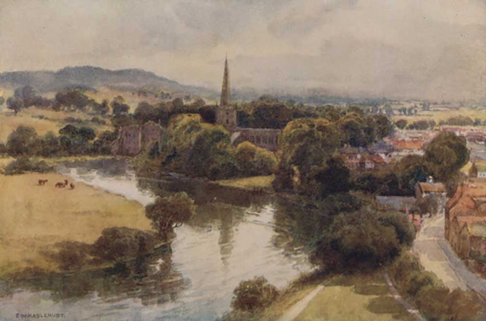 Stratford-on-Avon from the Memorial Theatre od E.W. Haslehust