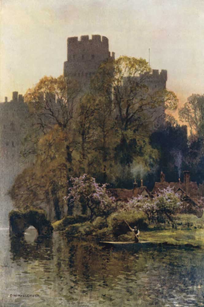 Warwick Castle from the River od E.W. Haslehust