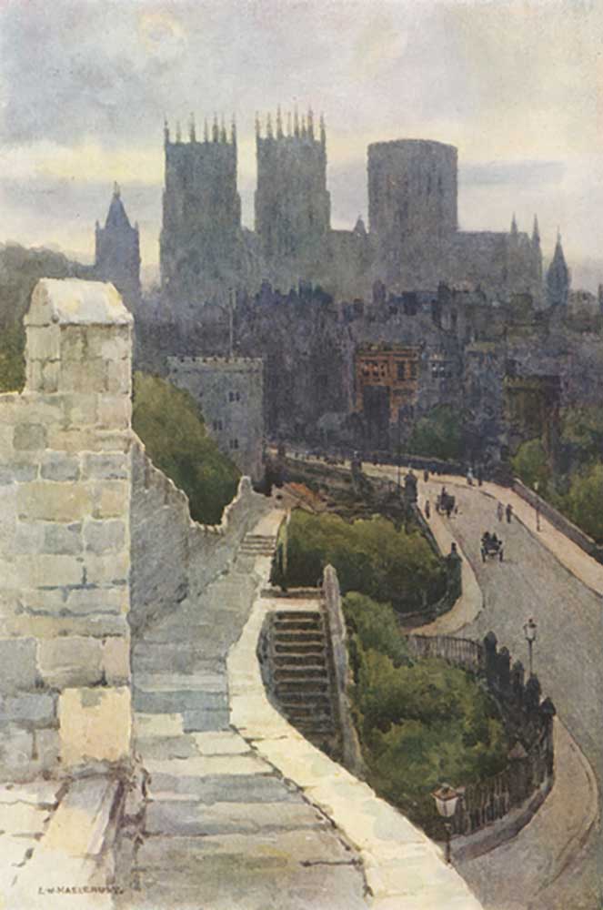 York from the City Walls od E.W. Haslehust