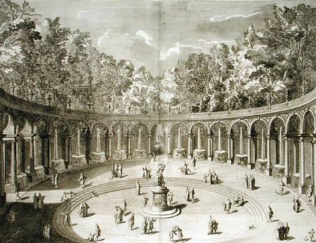 The Colonnade, Versailles, from 'Les Plans, Profils et Elevations des Ville et Chateau de Versailles od F. Delamonce