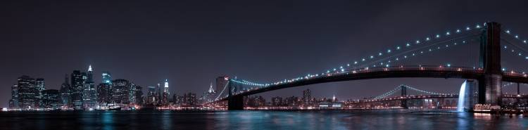Manhattan Skyline and Brooklyn Bridge od Fabien Bravin