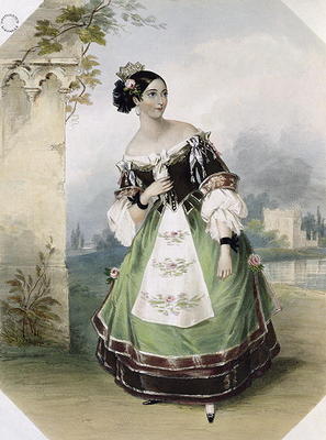 Emma Albertazzi as Zerlina in 'Don Giovanni', printed by Charles Joseph Hullmandel (1789-1850) 1837 od Fanny Corbaut