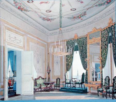 Drawing Room in the Nikolai (Tchudov) Palace in the Kremlin od Fedor Andreevich Klages