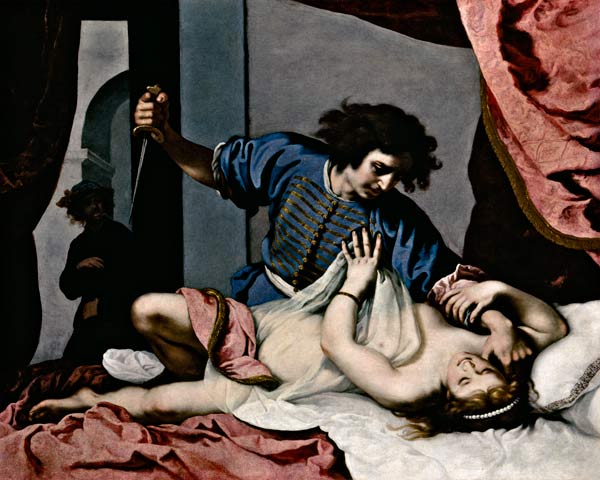 Tarquin and Lucretia (oil on canvas) od Felice Ficherelli
