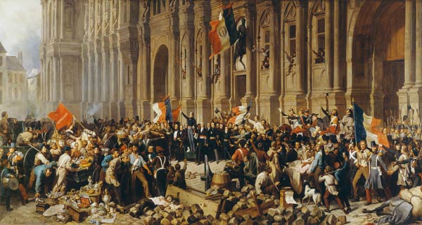 Lamartine rejects the red flag in 1848 od Felix Philippoteaux