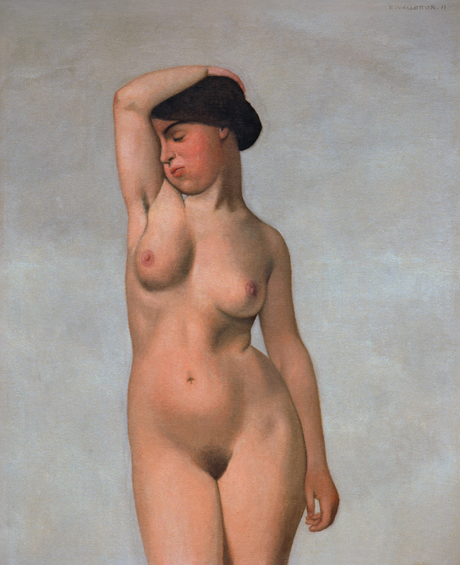 F.Vallotton/ Female nude with raised arm od Felix Vallotton