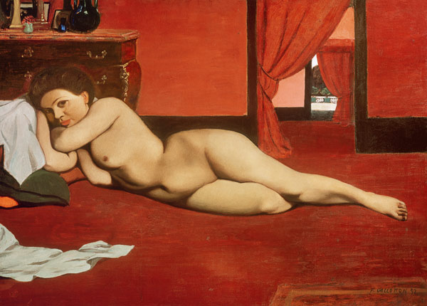 Female Nude in a Red Interior od Felix Vallotton