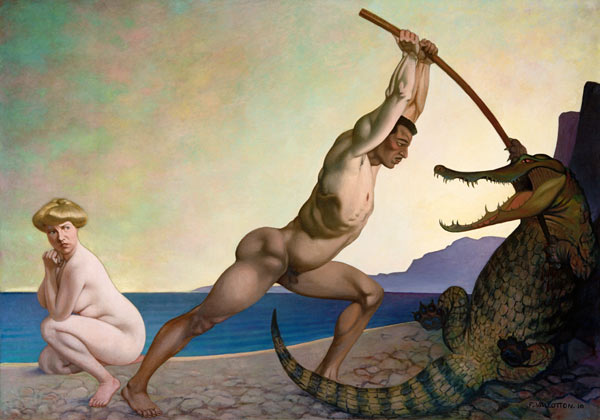 F.Valotton, Perseus den Drachen tötend od Felix Vallotton
