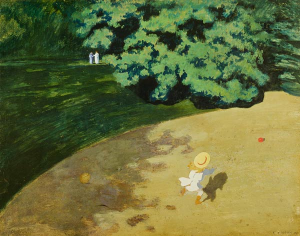 The Balloon or Corner of a Park with a Child Playing with a Balloon od Felix Vallotton
