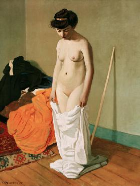 F.Vallotton / Standing Nude, Undressing