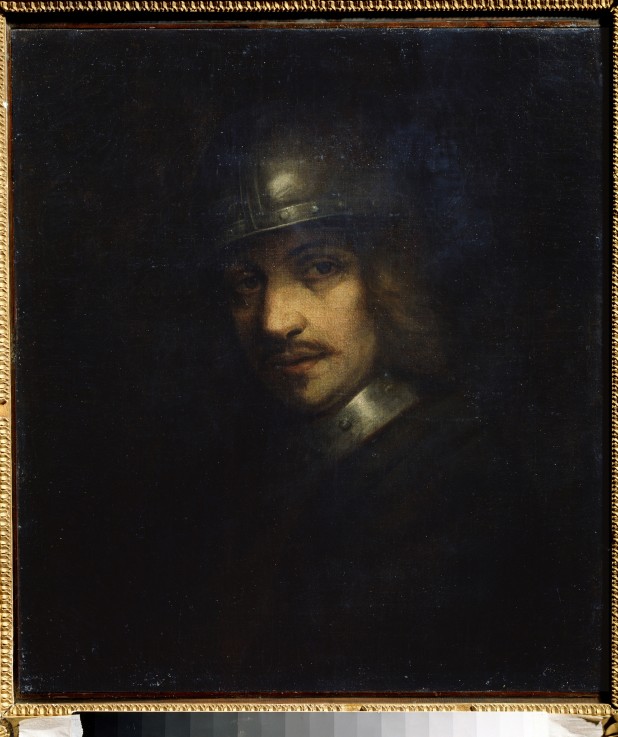 Portrait of a man with helmet od Ferdinand Bol