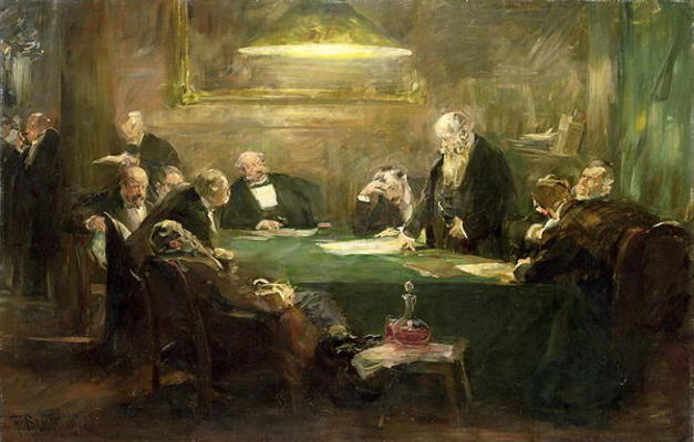 The Meeting of the Board of Directors, 1900 (oil on canvas) od Ferdinand Brutt