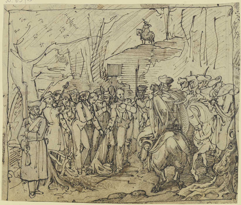 Die letzten zehn Soldaten vom vierten Regiment des polnischen Revolutionsheers betreten 1831 preußis od Ferdinand Fellner