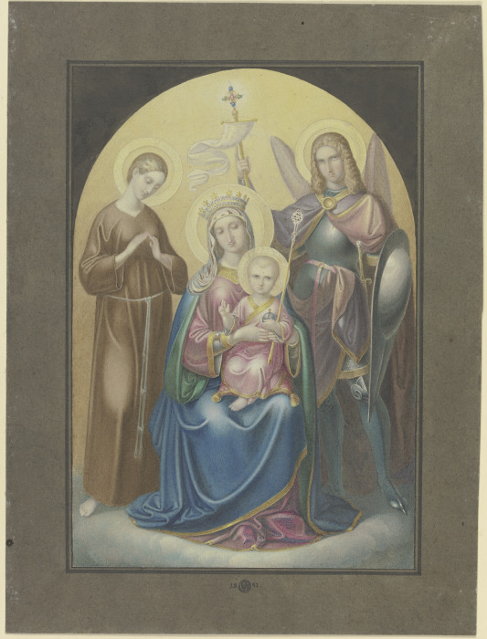 Madonna mit dem Heiligen Michael und der Heiligen Euphrosina od Ferdinand Fellner