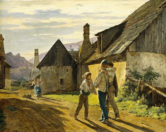Coming home from the war od Ferdinand Georg Waldmüller