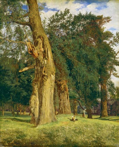 Old elms in Prater od Ferdinand Georg Waldmüller