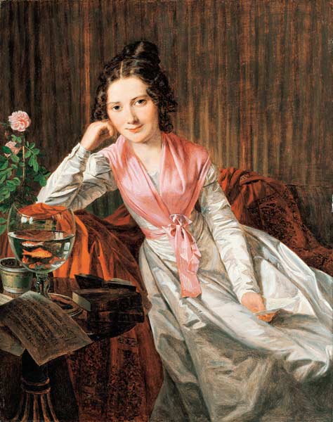 Die Schauspielerin Therese Krones (1801-1830) od Ferdinand Georg Waldmüller