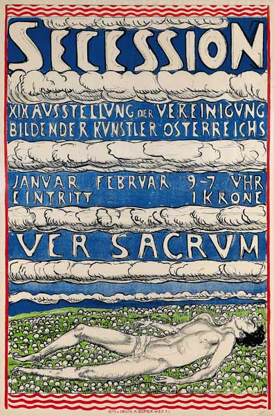 Poster for the 19th exhibition of the Secession od Ferdinand Hodler