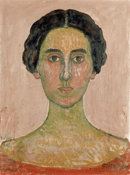 Portrait of Valentine Godé-Darel (Head of French woman) od Ferdinand Hodler