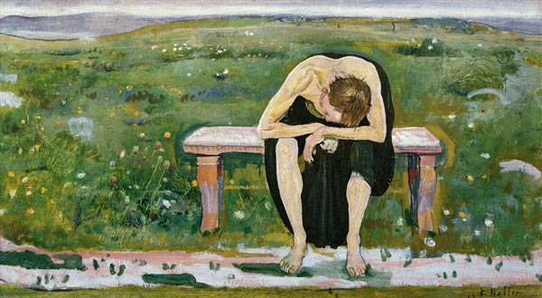 Soul (young man) disappointed od Ferdinand Hodler