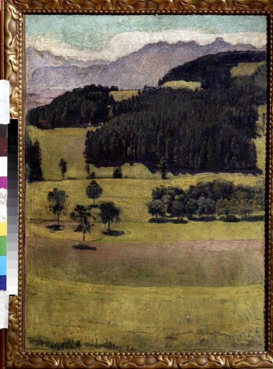 Landscape. Oaks at Stockhorn od Ferdinand Hodler