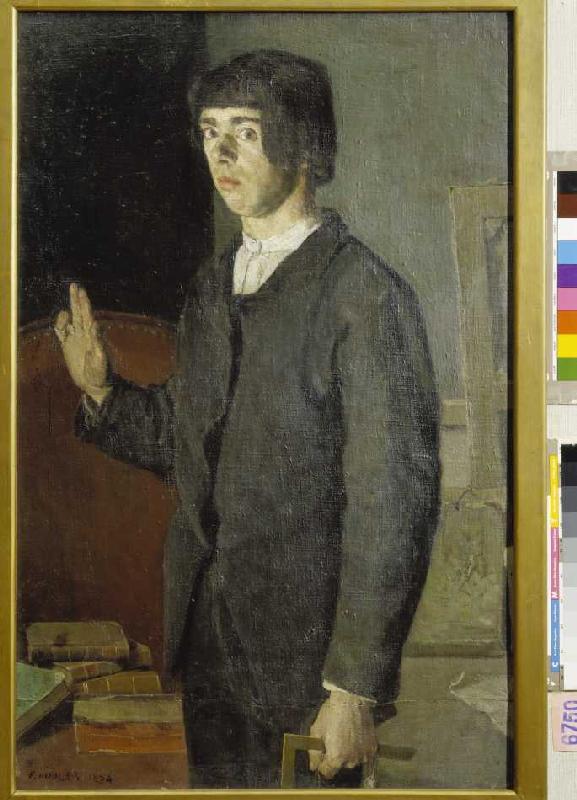 The studying (self-portrait) od Ferdinand Hodler