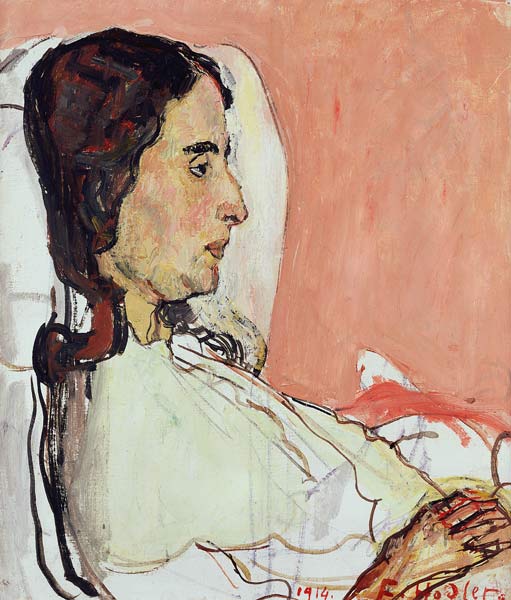 Madame Valentine Gode Darel, Ill, 1914 (oil on canvas) od Ferdinand Hodler