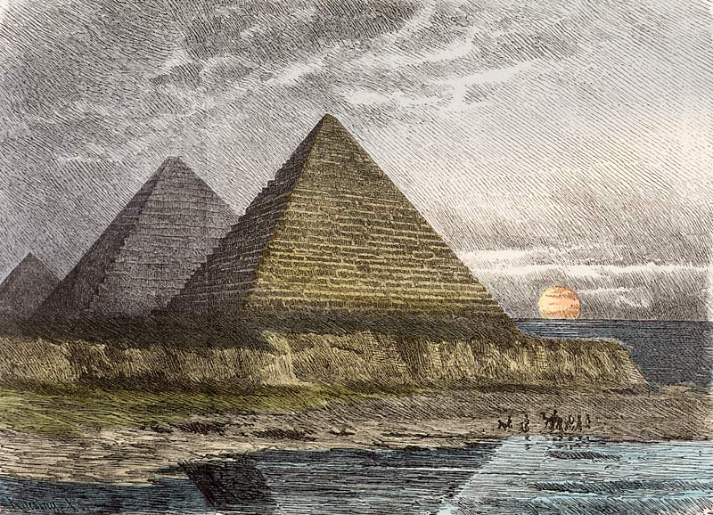Giza , Pyramids od Ferdinand Jagemann