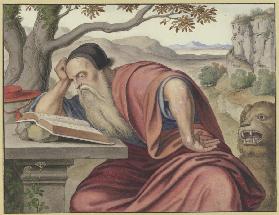 Der Heilige Hieronymus in einer Landschaft, lesend