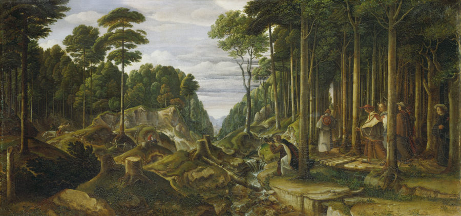 Procession of Pilgrims in the Forest od Ferdinand Olivier
