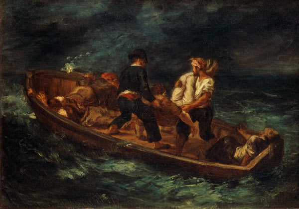 After the shipwreck. od Ferdinand Victor Eugène Delacroix