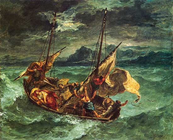 Christ on the lake Genezareth od Ferdinand Victor Eugène Delacroix