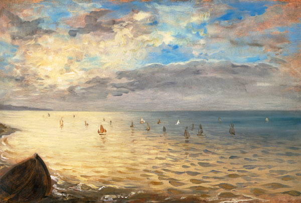 Výhled na moře  od Ferdinand Victor Eugène Delacroix