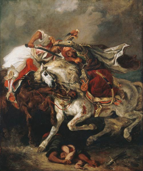 The Combat of the Giaour and the Pasha od Ferdinand Victor Eugène Delacroix